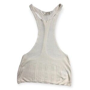 Free People Intimately Creme Ribbed Knit Racerback Tank Top